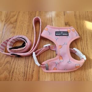 Mimosa Pink Beast & Buckle Harness & Leash Size XS